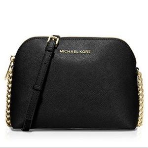 NWT Michael Kors Black w/Gold Hardware Medium/Large Crossbody Purse